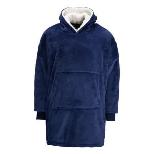 Alaska Fleece Reversible Sherpa Hoodie-Navy 24