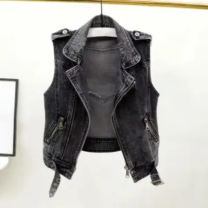 Alr™ Women's Slim Fit Denim Vest – Punk Rock Style