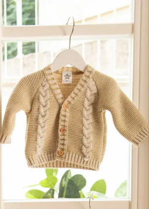 Beige Cable Knit Sweater