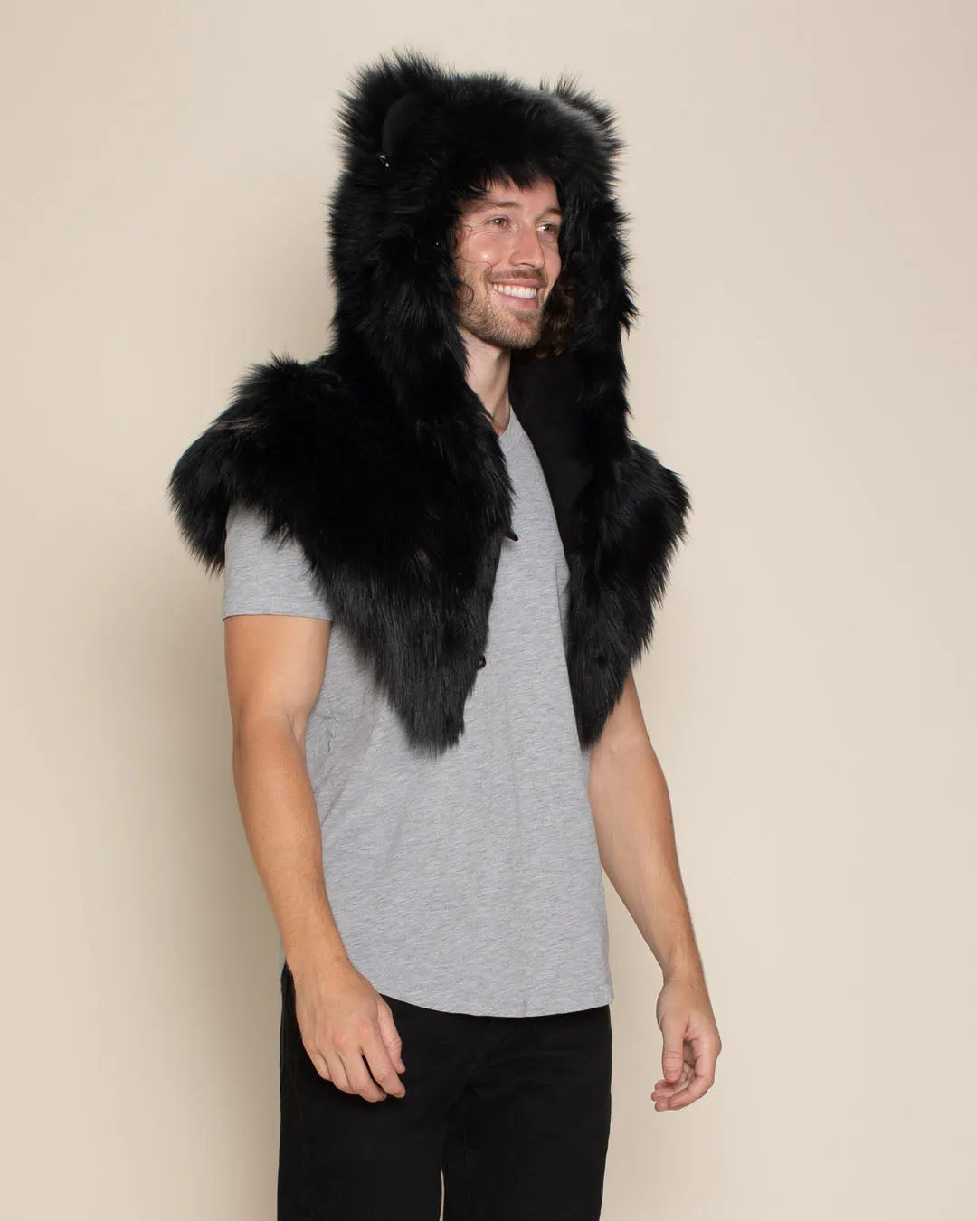 Black Bear Classic Faux Fur Shawl | Men's