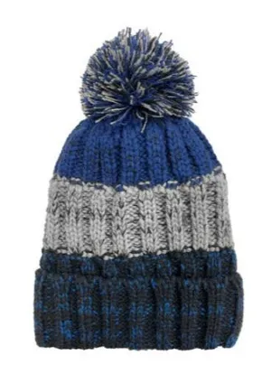 Boys Fleece Lined Chunky Knit Marled Cuff Hat