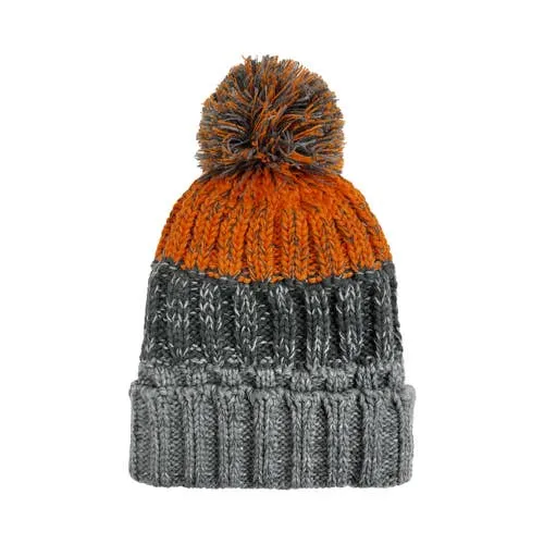 Boys Fleece Lined Chunky Knit Marled Cuff Hat