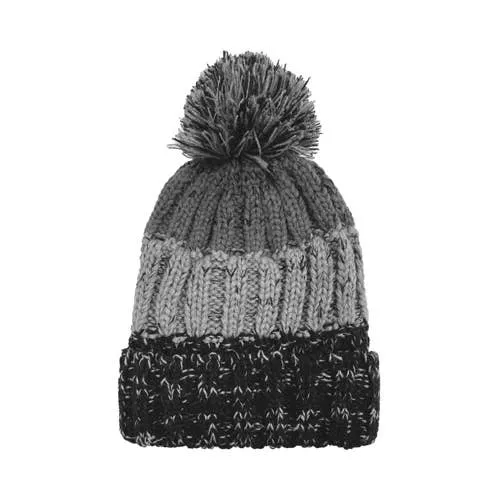 Boys Fleece Lined Chunky Knit Marled Cuff Hat