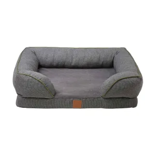 Buddy & Belle Orthopaedic Lounge Bed Large Steel Grey