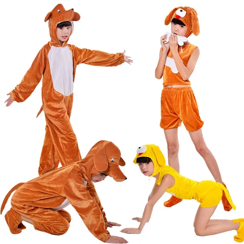 Charming Cartoon Puppy Costumes for Kids' Dances and Halloween Fun