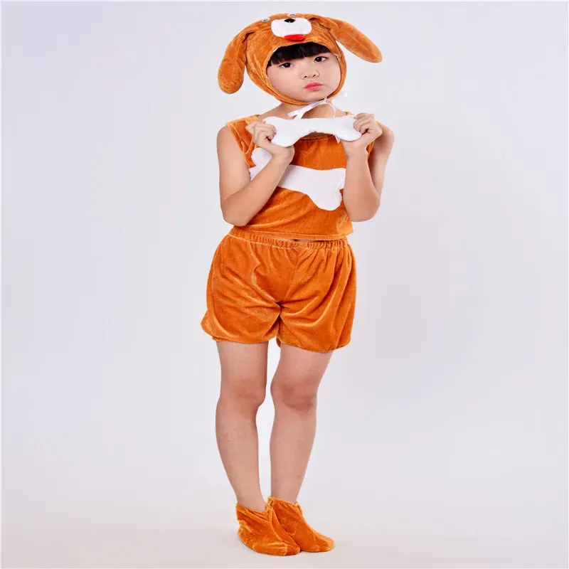 Charming Cartoon Puppy Costumes for Kids' Dances and Halloween Fun