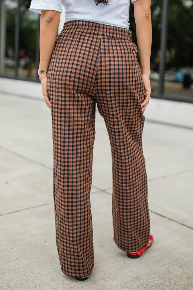 Daydreamer Brown and Black Plaid Boxer Pants FINAL SALE