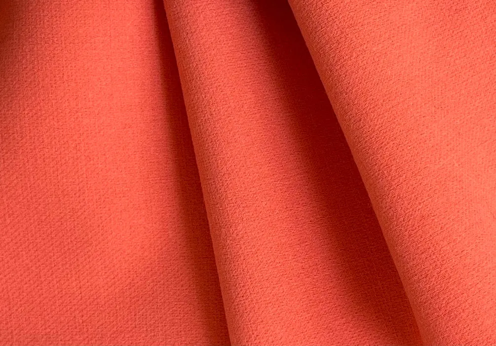 Double-Faced Captivating Cantaloupe Stretch Wool Coating (Made in Italy)