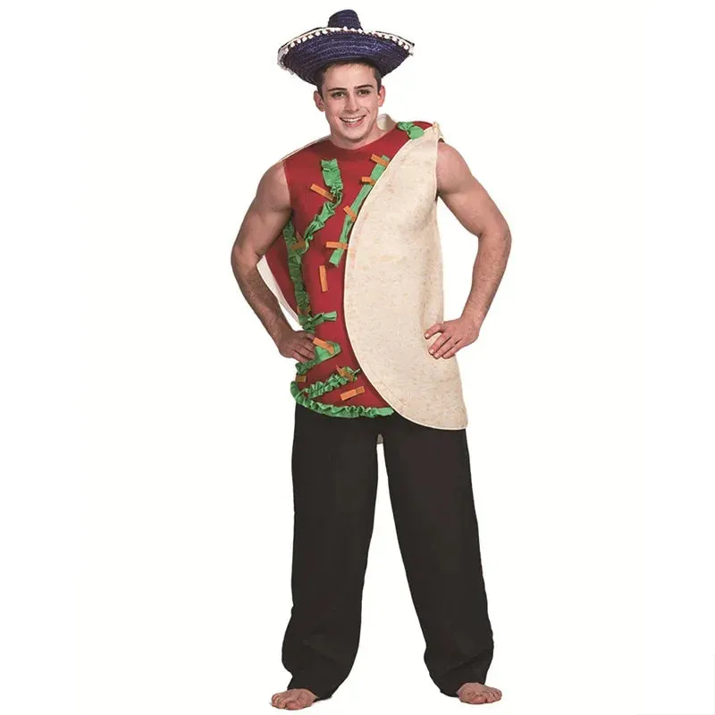 Fruit Fiesta Jumpsuits for Adults: Watermelon & Pea Costume Fun!