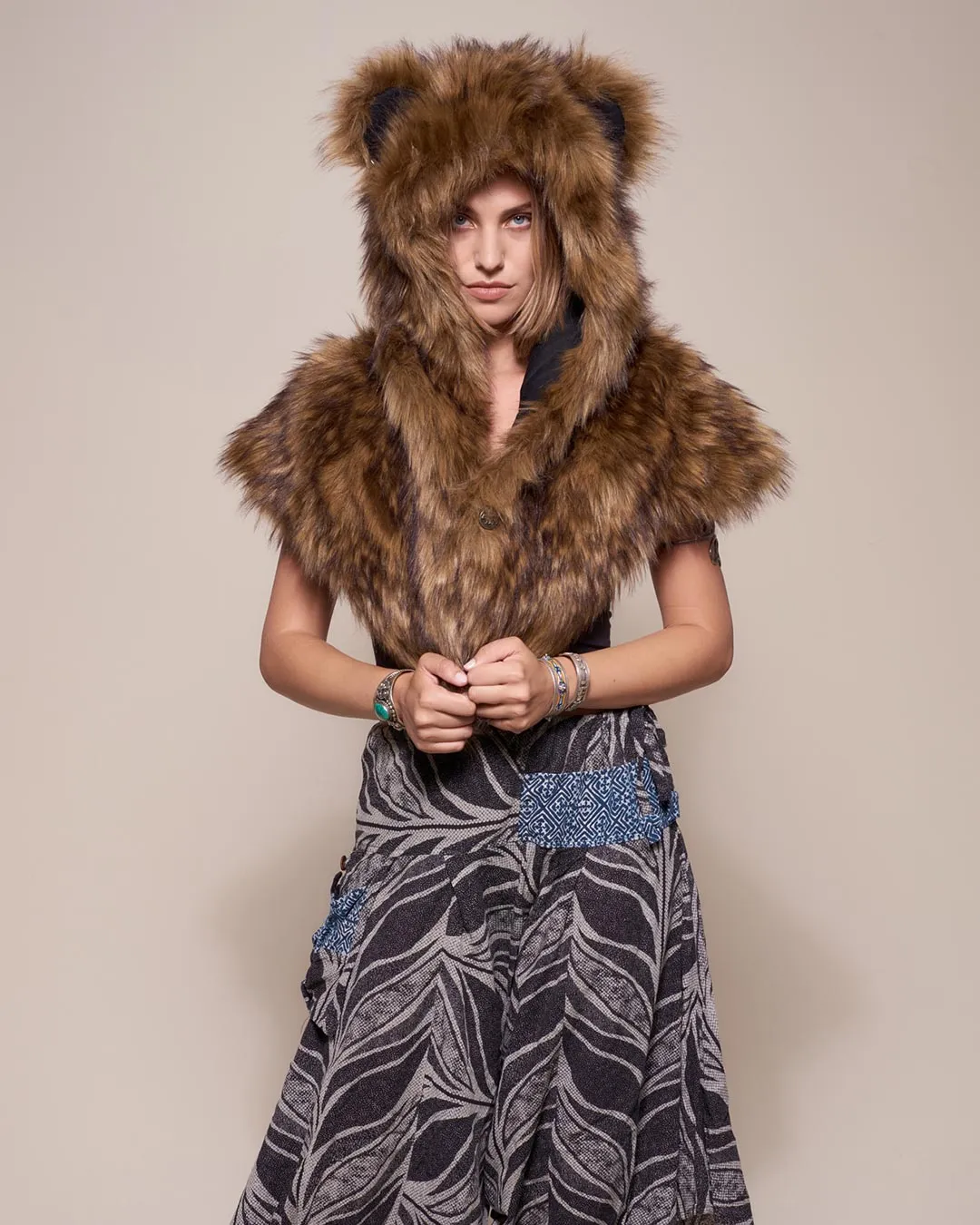 Grizzly Bear Collector Edition Faux Fur Shawl | Women's