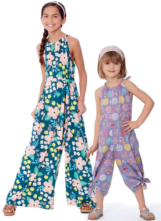 M7917 Children's and Girl's Romper, Jumpsuit and Belt