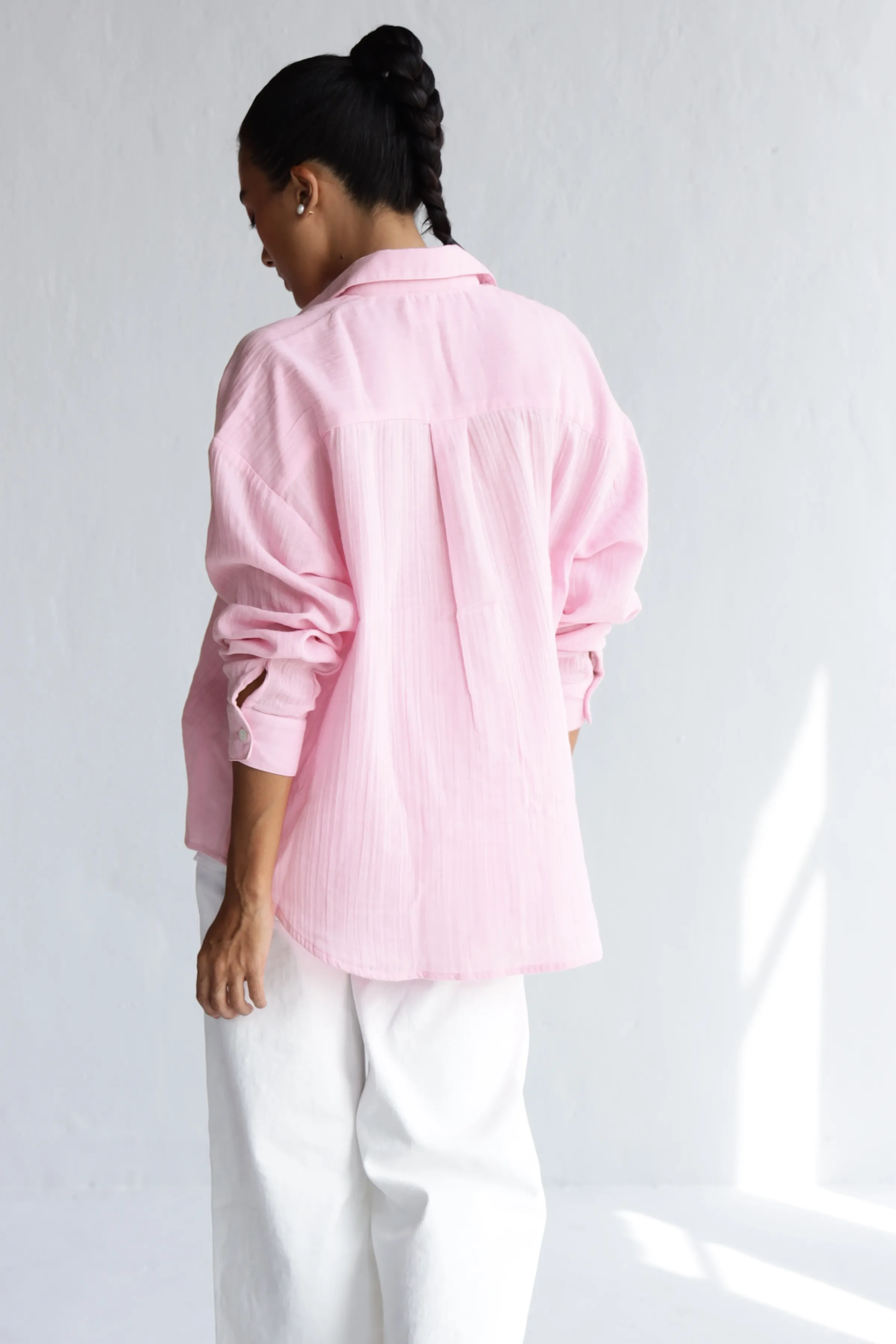 Martina Oversized Shirt : Soft Pink