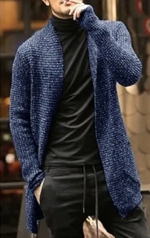 Men Open Front Neckline Full Sleeve Warm Fashionable Cardigan   MC88716