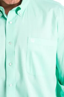 Men's Cinch MTW1104237 Solid Mint Green Classic Fit Button Down Long Sleeve Shirt