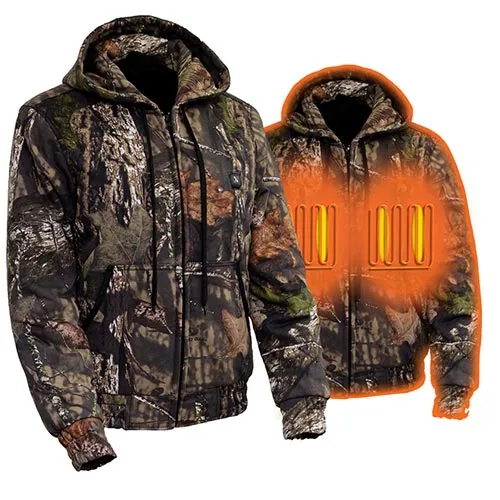 Nexgen Heat MPM1776SET Men's Camouflaged Heated Zipper Hoodies -