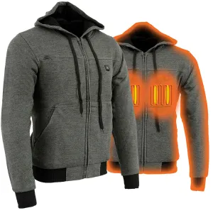 Nexgen Heat NXM1713SET Men's “Fiery’’ Heated Hoodie - Grey Zipper