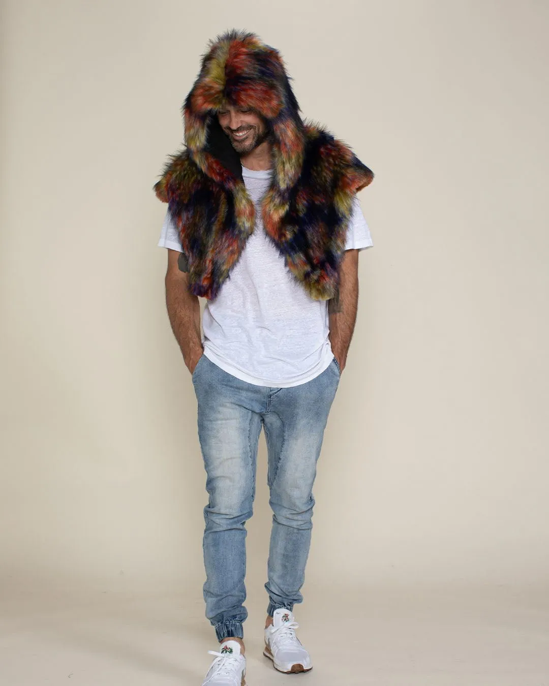 Parrot Collector Edition Hooded Faux Fur Shawl | Men's