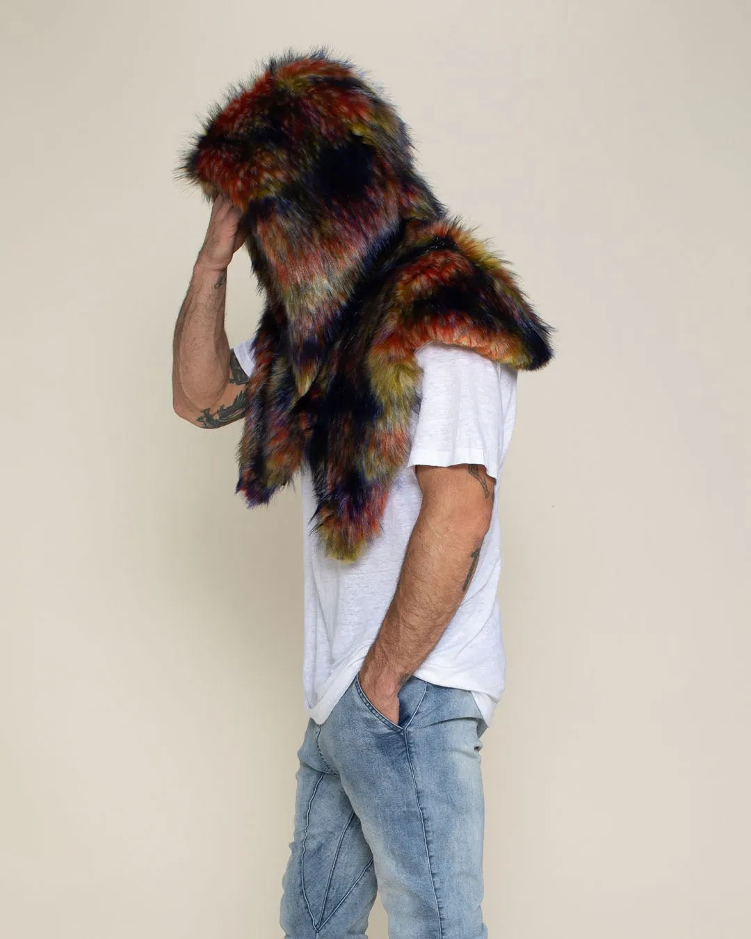 Parrot Collector Edition Hooded Faux Fur Shawl | Men's