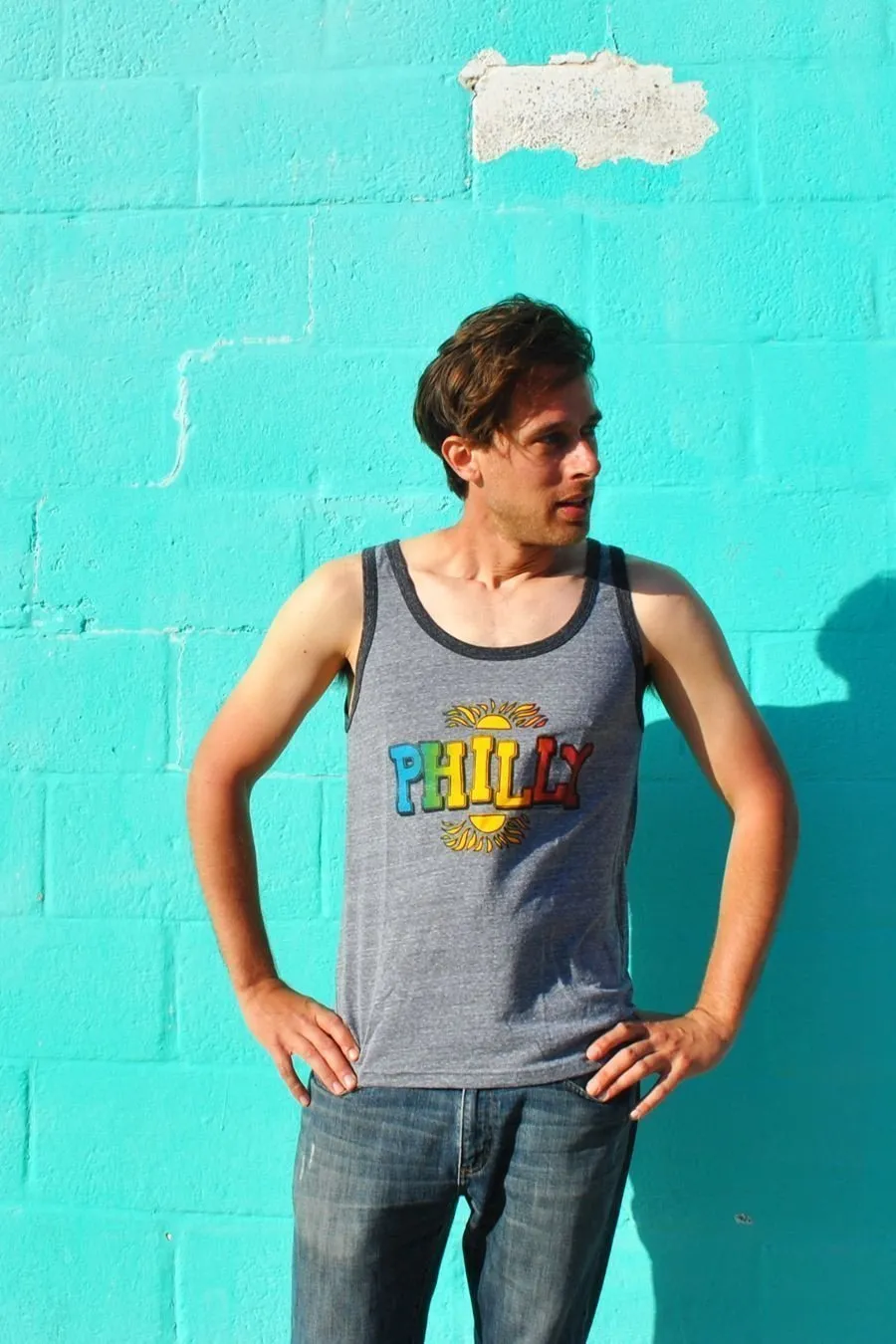 Philly Rainbow Tri Blend Tank Top