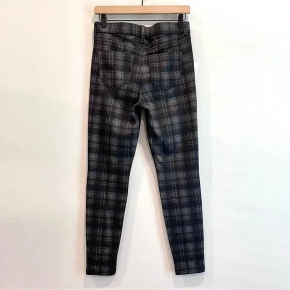 Plaid Pull On Skinny Pants