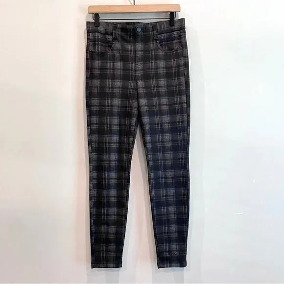 Plaid Pull On Skinny Pants