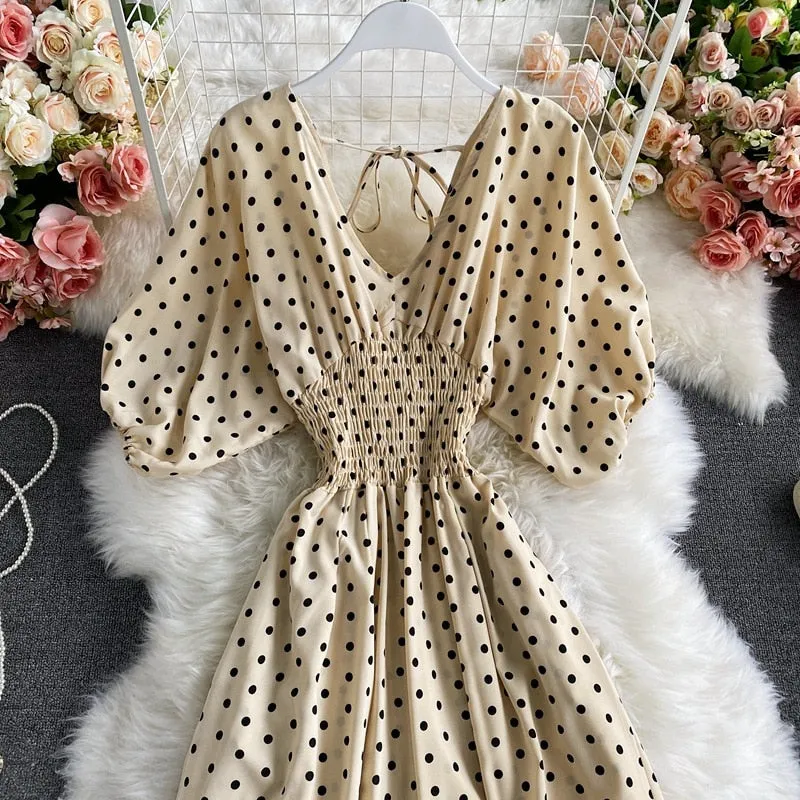 Polka Dot Print Jumpsuit - multiple colors