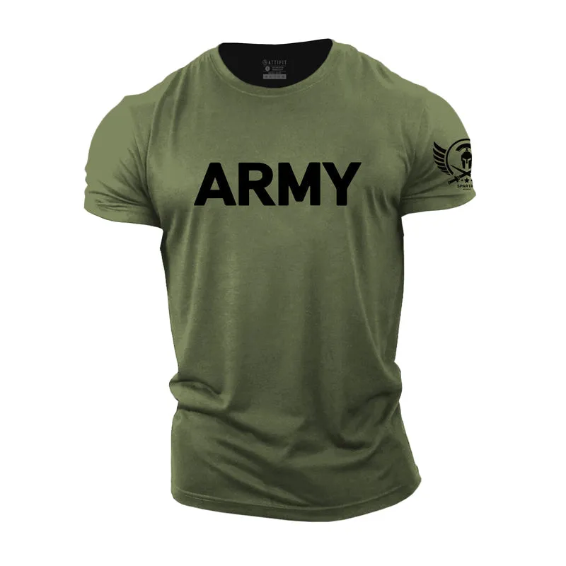 Retro Army Cotton T-Shirt