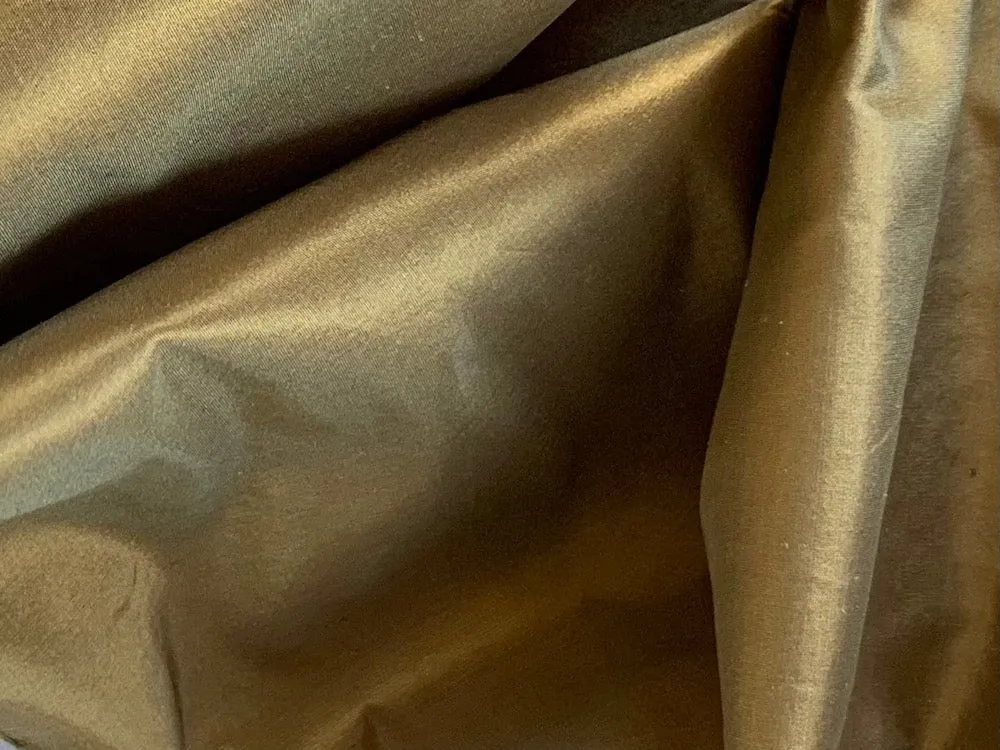 Rich Antique Pinchbeck Gold Crisp Silk Taffeta