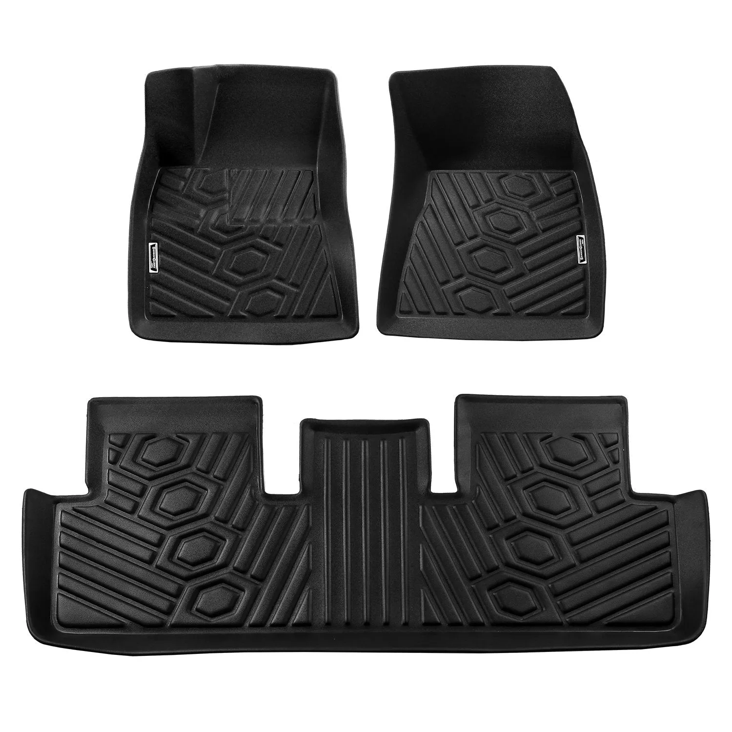 Season Guard 3D Floor Mat Liner, Tesla Model 3 2017-2019 Front and Rear Seat 3pc