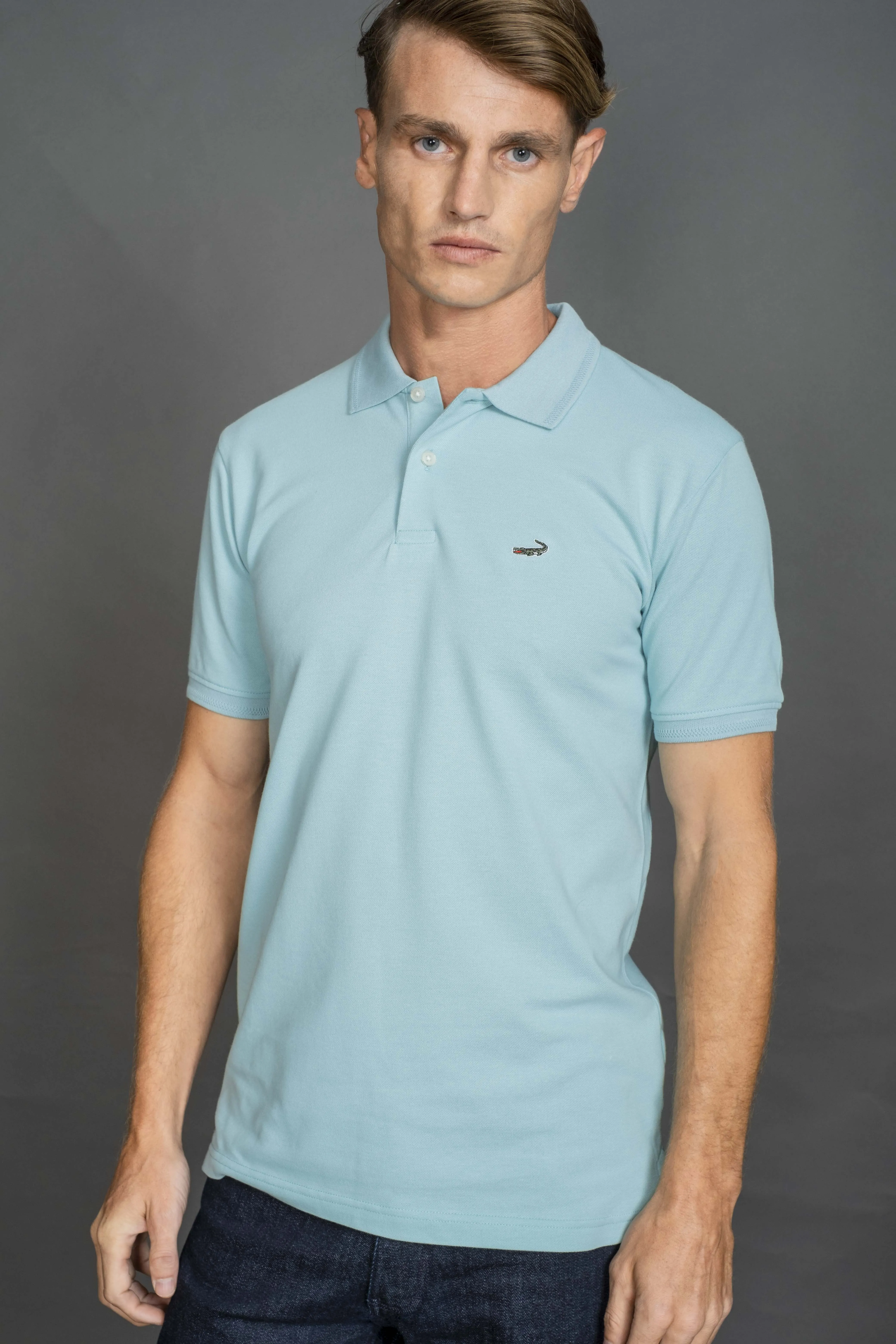 Slim Fit - Casual Polo - Sky