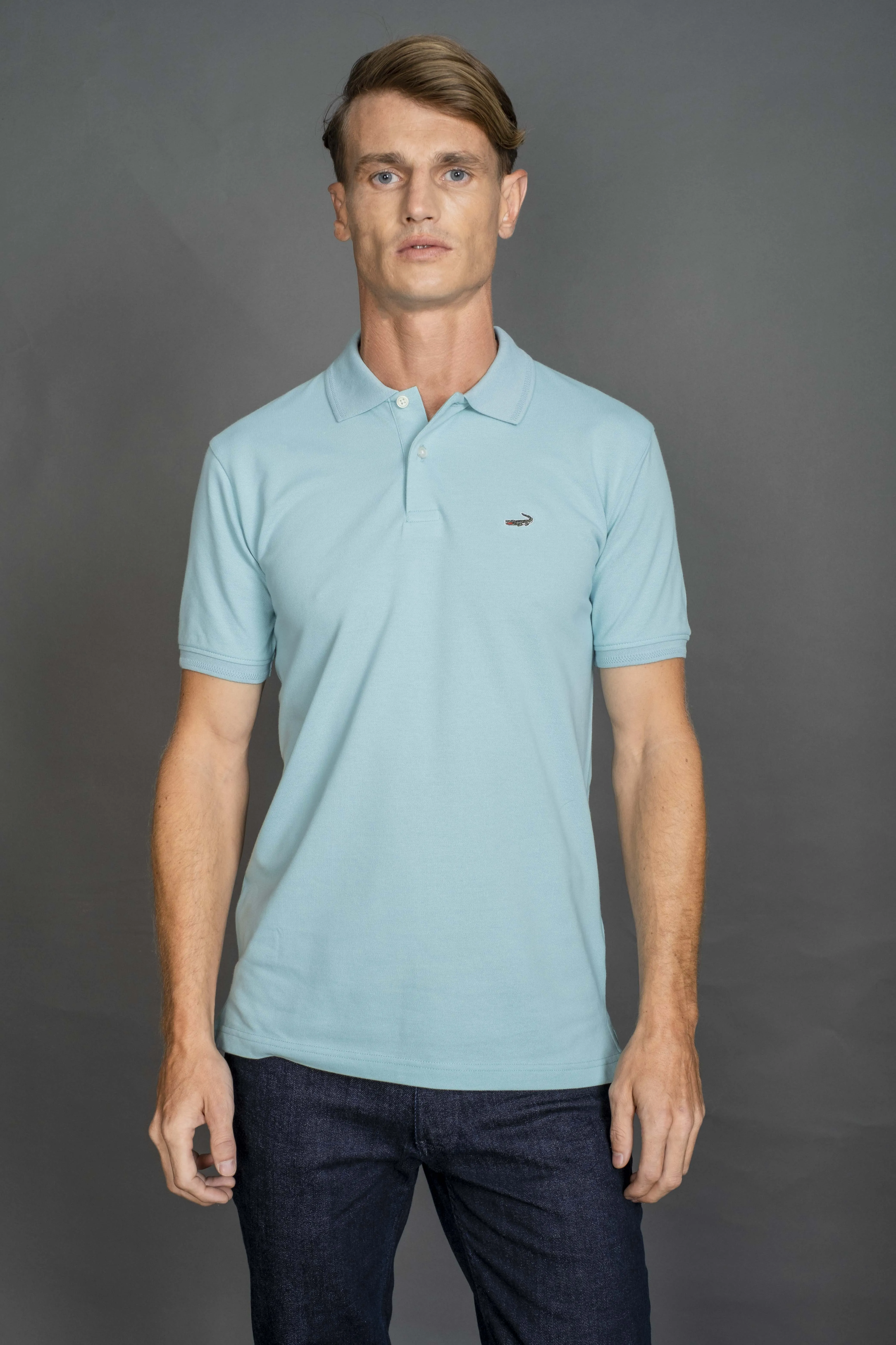 Slim Fit - Casual Polo - Sky