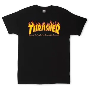 Thrasher Flame Logo T-Shirt Black