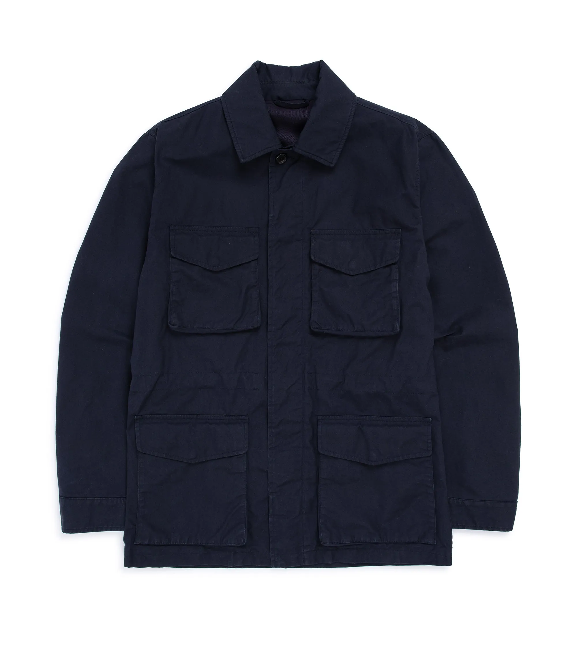 Trunk Blandford Waxed Cotton Field Jacket: Navy